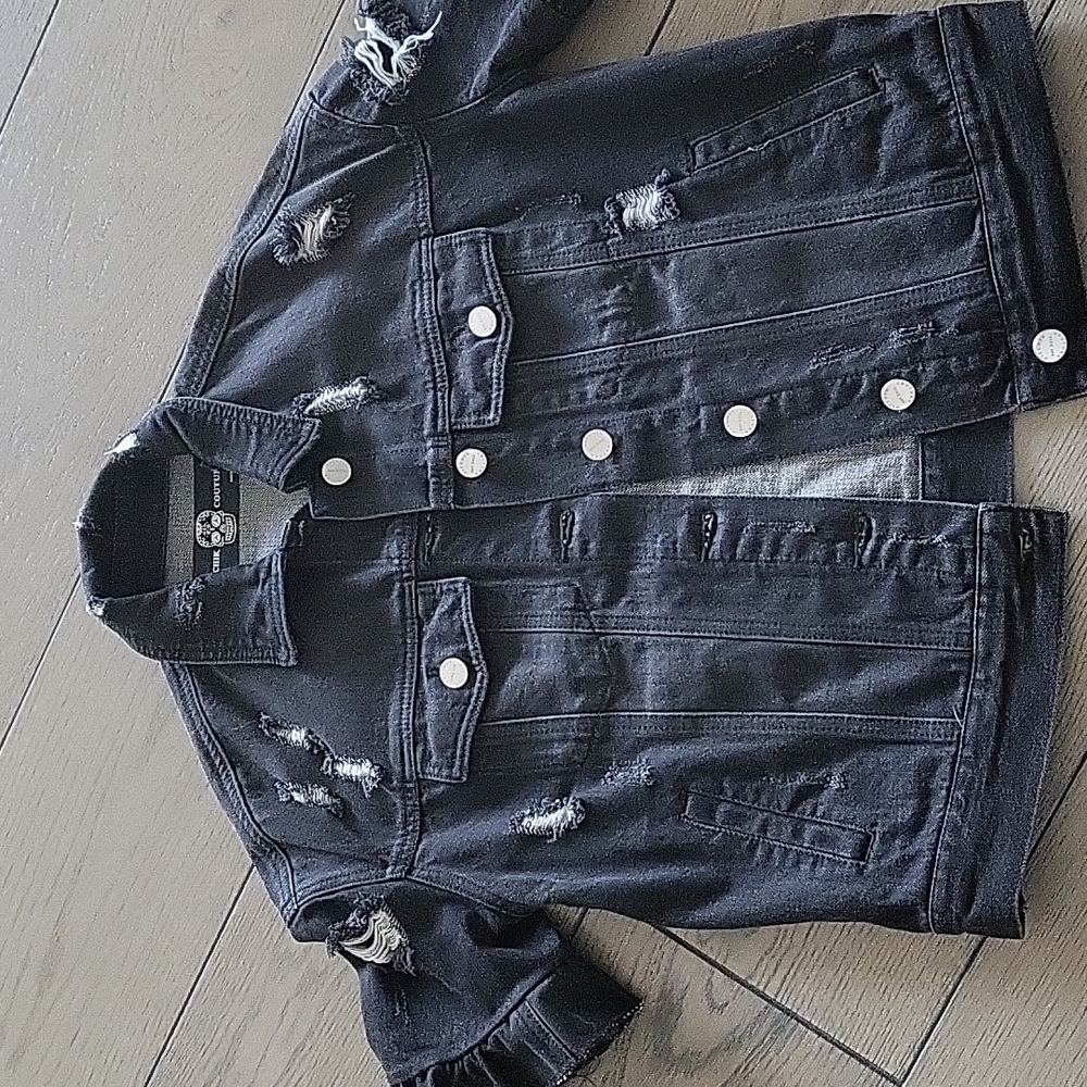 Hipchik Couture black denim jacket